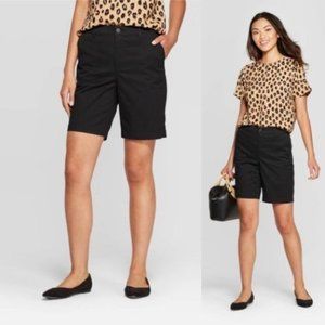 NWT A NEW DAY Black Chino 9'' Shorts Size 10